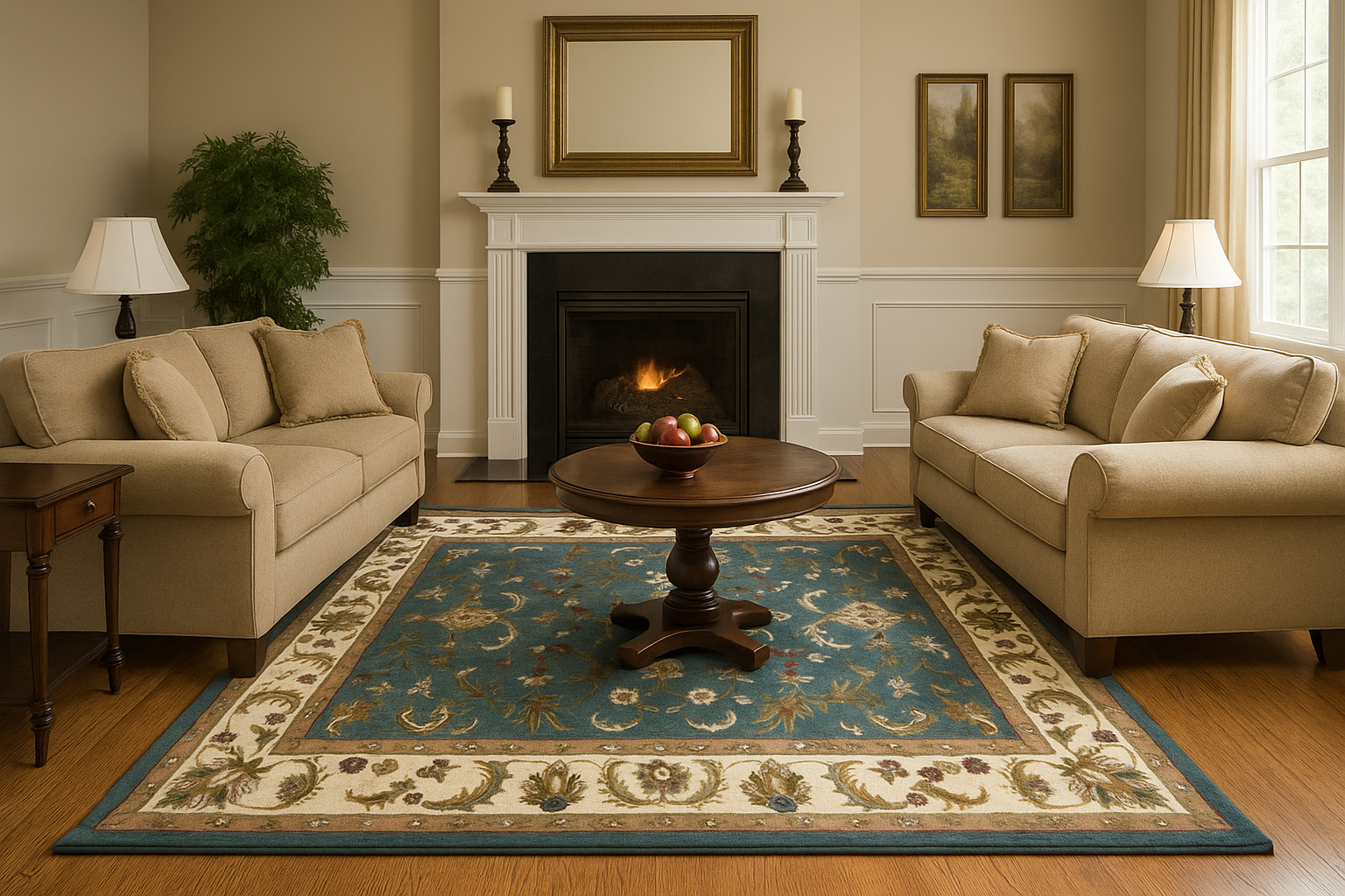 Traditional Border Carpet - Image 2