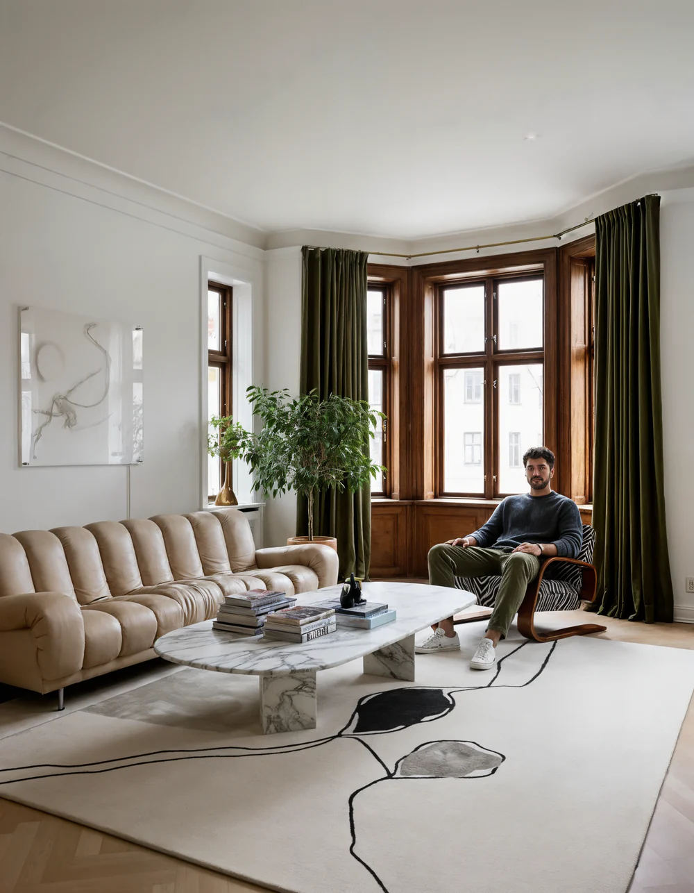 Black Artistic Carpet - Image 3